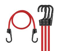 WORKPRO Lot de 4 tendeurs lastiques de 61 cm avec crochets en caoutchouc de qualit suprieure, robustes, corde lastique solide pour tente ext