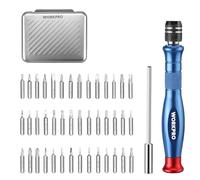 WORKPRO Lot de 42 tournevis 44 en 1 en acier S2, idéal pour lunettes, montre, ordinateur portable, téléphone, bijoux