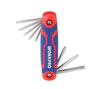 WORKPRO Lot de 8 clés hexagonales pliables en plastique T9-T40 17,5 x 6 x 6 mm
