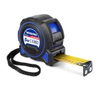 WORKPRO Metre Ruban 5 M Professionnel - Double Frein Mètre Ruban, Crochet Magnétique Noir, Mètre Ruban en Acier avec Revêtement en Nylon de 27 mm, Mesure Précise pour Ingénieur, Résistant aux Chutes