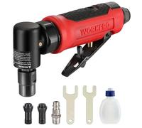 WORKPRO Meuleuse d'Angle à Air 6,3 mm (1/4") Multifonctionnelle, Meuleuse d'Angle Pneumatique - Pression Maximale 6,3 bar, 20,000 tr/min, Comprend Mandrin de 3mm et 6mm