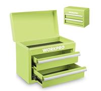 WORKPRO Mini Boîte à Outils en Métal avec 2 Tiroirs et 1 Rangement Supérieur 27,5 x 15 x 20,8 cm, Portable Boîte à Outils pour Usage Quotidien