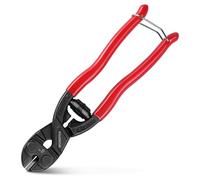 WORKPRO Mini Coupe-boulons 200 mm, Coupe-câble en Acier Allié Forgé au Cr-V, Capacité de Coupe 4 mm avec Ressort Télescopique, Rainure, Poignée Antidérapante Souple