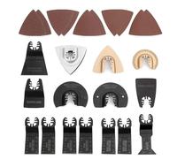 WORKPRO Multitool Accessoires 25 pièces Accessoires oscillants Set de lames de scie Multitool Mix Lames oscillantes avec système de serrage rapide, coupe du bois, des clous, du métal, du plastique