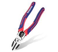 WORKPRO Pince coupante diagonale de 19,1 cm avec pince à dénuder, coupe-fils en acier CRV avec poignées confortables, pince coupante latérale robuste pour électriciens et maisons