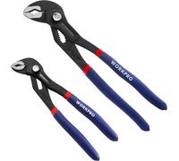 WORKPRO Pinces à flexible -Lot de 2 -180 mm -250 mm -Réglage rapide -Joint coulissant