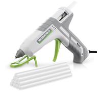 WORKPRO Pistolet à Colle Chaude 60 W/100 W avec 10 Bâtons de Colle 11x200 mm, Pistolet à Colle Électrique de Chauffage Rapide de 90S pour Bricolage/Réparation/Artisanat/DIY/Bureau/Maison, Gris Blanc