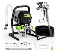 Pulverisateur de Peinture Airless WORKPRO 700 W, 2900 PSI Haute Efficacite sans Dilution avec Rallonge, Pistolet a Peinture electrique pour Interieur, Exterieur, Meubles, Clôtures et Plafonds