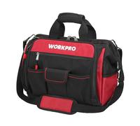Sac a Outil WORKPRO avec 39 Poches 42 x 25 x 34 cm, Sac Porte-outils avec Grande Capacite, Fond Dur Etanche, Bandouliere Large Reglable, Zip Flexible, Charge Maximale 28 KG