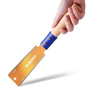 WORKPRO Scie Japonaise 150 mm, Scie à Main à Double Tranchant de 14/17 TPI, Scie à Traction avec Poignée Ergonomique en Hêtre, Lame Flexible SK5, Scie Japonaise Menuisier pour bois