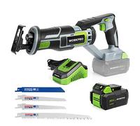 WORKPRO Scie Sabre sans Fil 20V, Scie Sabre à Batterie 4,0Ah
