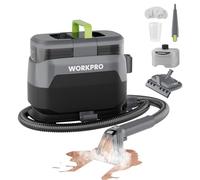 WORKPRO Shampouineuse et Nettoyeur Vapeur 4 en 1 pour Tapis et Tissus d’Ameublement avec Aspirateur Laveur 16 kPa, 4 Modes de Nettoyage, Nettoyeur Canapé Tissu, Matelas, Rideaux, Poils, Voiture