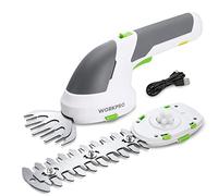 WORKPRO Tondeuse à gazon et arbustes sans fil - Tondeuse à haie manuelle 2 en 1 - Tondeuse électrique 7,2 V - Tondeuse à haie et coupe-herbe - Batterie lithium-ion rechargeable