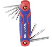 WorkPro TX Jeu de clés mâles coudées T 9, T 10, T 15, T 20, T 25, T 27, T 30, T 40