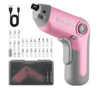 WORKPRO Visseuse-Dévisseuse sans Fil 3,6V 6Nm avec Embouts | Avec Tête Excentrique, 21 Embouts, Rallonge, Batterie 2000 mAh, LED, Câble USB-C et Boîte de Rangement