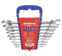 WorkPro WP202505 Jeu de clés plates doubles 9 pièces Ouverture de clé (métrique) 6 - 23 mm