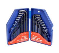 WorkPro WP222018 Lot de 30 clés Allen professionnelles longues tailles CR-V métrique/pouce