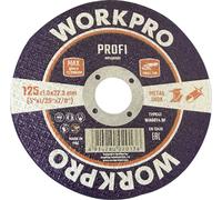 WorkPro WP406380 Disque à tronçonner 125 mm 10 pc(s) INOX, métal