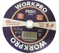 WorkPro WP406400 Disque à tronçonner 230 mm 10 pc(s) INOX, métal