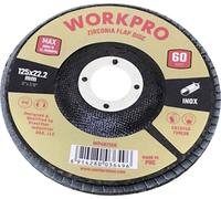 WorkPro WP407556 Disque à surfacer à lamelles Diamètre 125 mm Ø de perçage 22.2 mm 10 pc(s)
