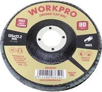 WorkPro WP407557 Disque à surfacer à lamelles Diamètre 125 mm Ø de perçage 22.2 mm 10 pc(s)