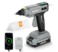 WORKPROX Pistolet à Colle Chaude Sans Fil 20V avec Batterie & Chargeur, Chauffage Rapide, Arrêt Automatique, 20 Bâtons de Colle 11×150 mm pour Bricolage, Artisanat et Réparations Rapides