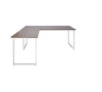 WORKSPACE XL I | 180x180 - Bureau d'angle Gris / Blanc