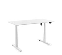 Worktime | 120x60 - Bureau réglable en hauteur électriquement Blanc