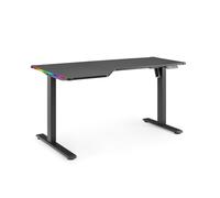 Worktime Game | 140x80 - Bureau réglable en hauteur électriquement Noir