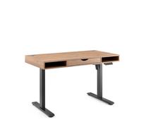 Worktime Style | 120x60 - Bureau réglable en hauteur électriquement Chêne/Noir