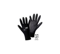 Worky 1151 Feinstrickhandschuh MICRO noir 100% Nylon avec PU-Beschichtung Größe 8