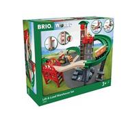 Brio Circuit de train – Grand Circuit Plateforme Multimodale avec ascenseur, Coffret 32 pièces