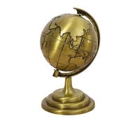 World Atlas - Ornement géographique terre, répliques modernes en métal, 9,5 x 9,5 x 17 cm, pièce d'exposition éducative de planète | Centre de table de cartographie académique à domicile, utilisation