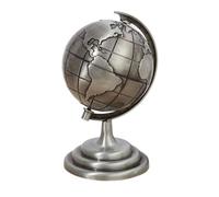 World Atlas - Ornement géographique terre, répliques modernes en métal, 9,5 x 9,5 x 17 cm, pièce d'exposition éducative de planète | Centre de table de cartographie académique à domicile, utilisation