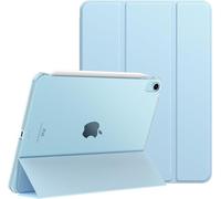 World biz Étui intelligent pour iPad Air 11" (2024) M2, iPad Air 6e génération, coque arrière translucide en cuir synthétique avec fonction veille/réveil automatique pour iPad Air 11" (bleu ciel)