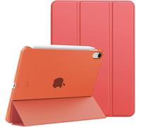 World biz Étui intelligent pour iPad Air 11" (2024) M2, iPad Air 6e génération, coque arrière translucide en cuir synthétique avec fonction veille/réveil automatique pour iPad Air 11" (orange)