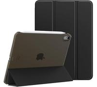 World biz Étui intelligent pour iPad Air 11" (2024) M2, iPad Air 6e génération, coque arrière translucide en cuir synthétique avec fonction veille/réveil automatique pour iPad Air 11" (noir)