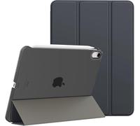 World biz Étui intelligent pour iPad Air 11" (2024) M2, iPad Air 6e génération, coque arrière translucide en cuir synthétique avec fonction veille/réveil automatique pour iPad Air 11" (gris)