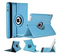 World Biz Étui pour iPad 9.7 2018/2017 / iPad Air 2 / iPad Air (9,7") - Support de visualisation multi-angle rotatif à 360 degrés en cuir synthétique résistant aux chocs - Fonction veille/réveil