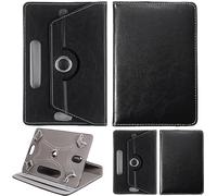 World biz Étui universel pour tablette 8" en cuir PU avec support rotatif à 360° Compatible avec toutes les tablettes Samsung Lenovo, Acer, Huawei, Sony, iPad, Toshiba Android (Noir)