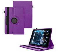 World biz Étui universel pour tablette 8" en cuir PU avec support rotatif à 360° - Compatible avec toutes les tablettes Android Samsung, Lenovo, Acer, Huawei, Sony, iPad, Toshiba (Violet)