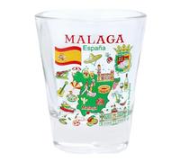 World By Shotglass Malaga Spain Verre à shot Collection Great Spanish Cities (malagagscc)