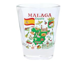 World By Shotglass Malaga Spain Verre à shot Collection Great Spanish Cities (malagagscc)