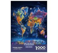 World Carte Puzzle 1000 Pièces Educa Jouet en Bois Divertissement Créatif Décoration Intérieure Jeu Éduchatif Challenge Toy Adultes Et Enfants À Partir De 14 Ans 70x50cm/1000pcs