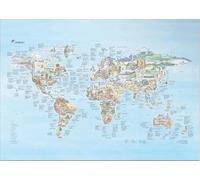 World Climbing Wall Map - Hand Drawn Poster of Climbing & Bouldering Sites Around the World