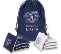 World Cornhole League - 8 sacs de haricots - Professional Slow & Fast Side - dans un sac de luxe - Professional - White & Blue