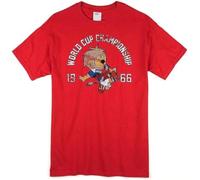 World Cup Willie Inspired T-Shirt - Fan Shirt 1966 Champions Retro Football New Manches Courtes(Large)