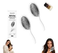 World-Famous 5x Sold out Paddle Brush - Smoother, Stronger, Shinier Hair, Boar Bristle Brush with Nylon Bristles and Microsphere Tips, for All People,Wet Dry Use (2PCS)