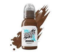 World Famous Tattoo Ink Limitless Brown 2 Peinture de tatouage professionnelle conforme à la norme REACH, 30 ml