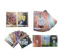 World Football Stars Lot de 55 cartes à collectionner Motif holographique Multicolore